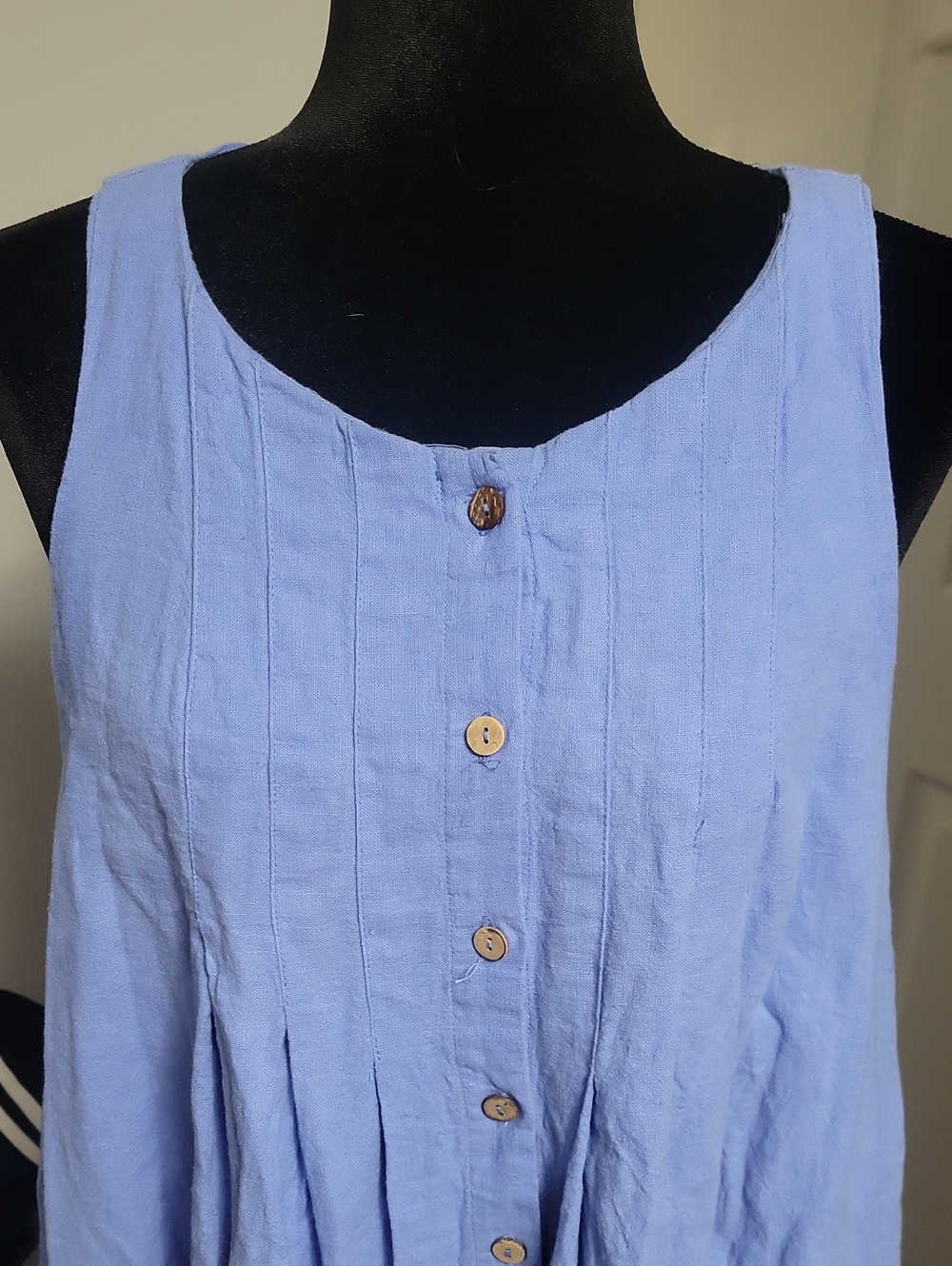 Free People free-est Small* Cielo Cotton-Linen Tunic Dress Blue - Picture 2 of 11